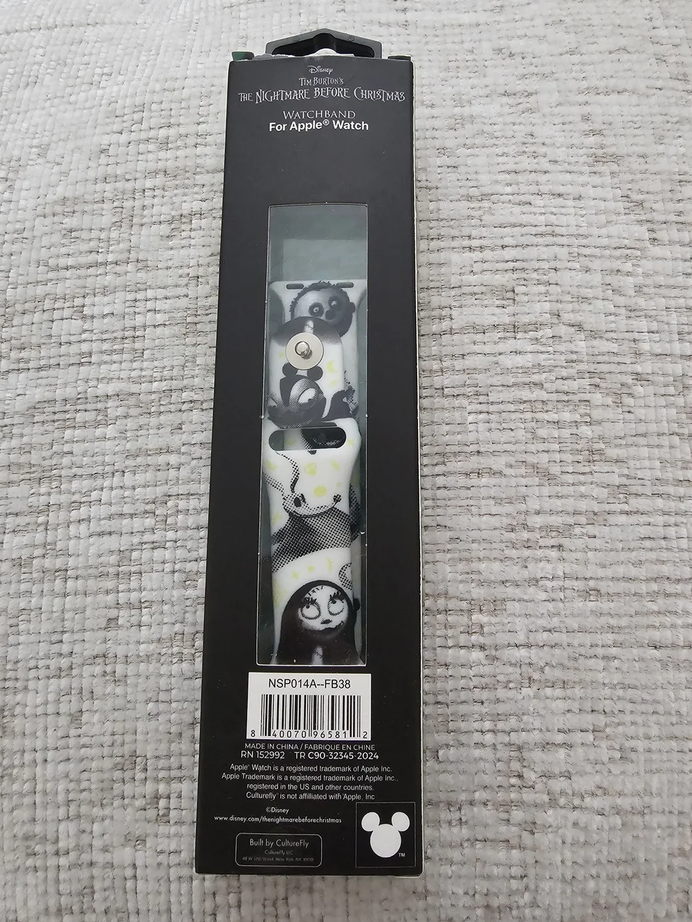 Disney The Nightmare Before Christmas White Apple Watch Band